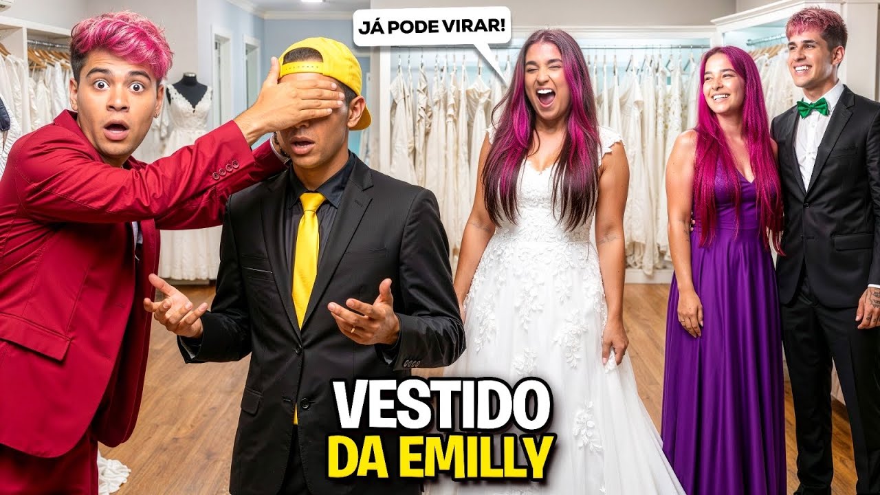 REVELEI O VESTIDO DE CASAMENTO OFICIAL DA EMILLY! * ela ficou brava 