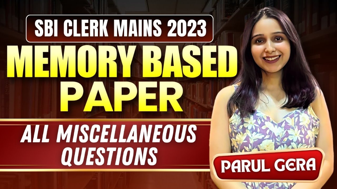 SBI Clerk Mains 2023-2024 || All Questions || Reasoning || Parul Gera
