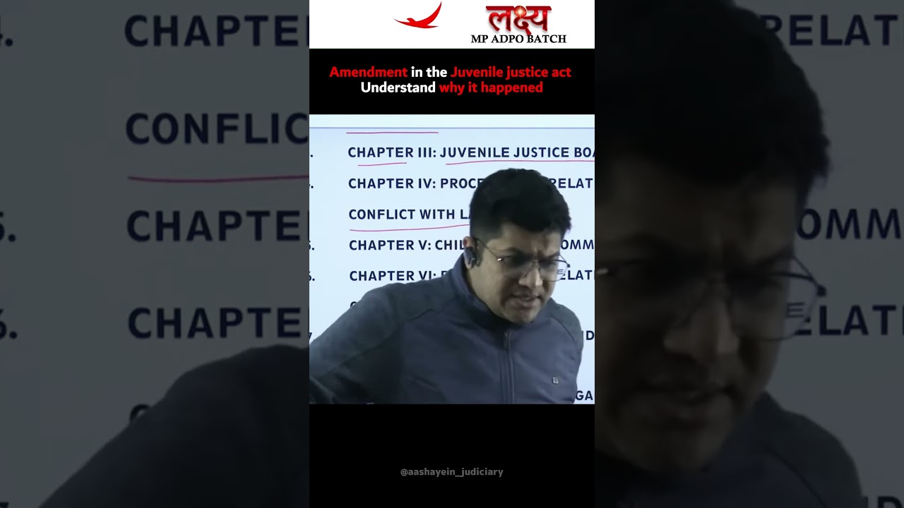 Amendment in the Juvenile Justice Act Understand Why it Happen! #mpadpo #niteshsirjudiciary