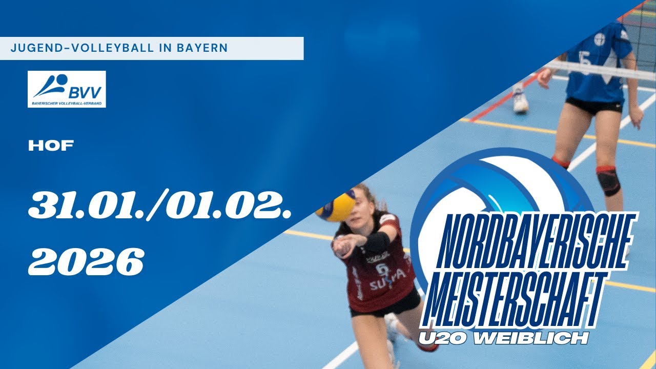 Feld 1 - So. - Nordbayerische Volleyball-Jugendmeisterschaft U20 weiblich Hof - Sonntag - Feld 1