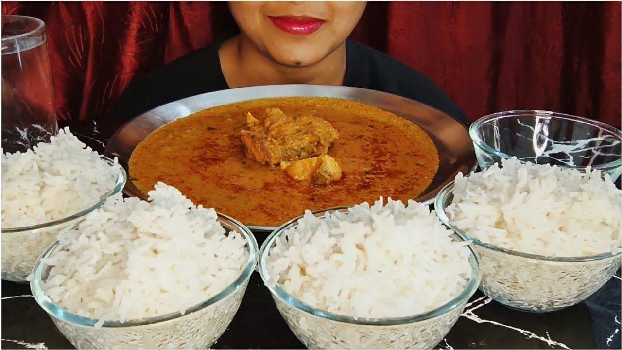 ASMR EATING* HUGE BOWL🥣 RICE🍚 || FULL PLATE FISH🐠🐋 MASALA GRAVE