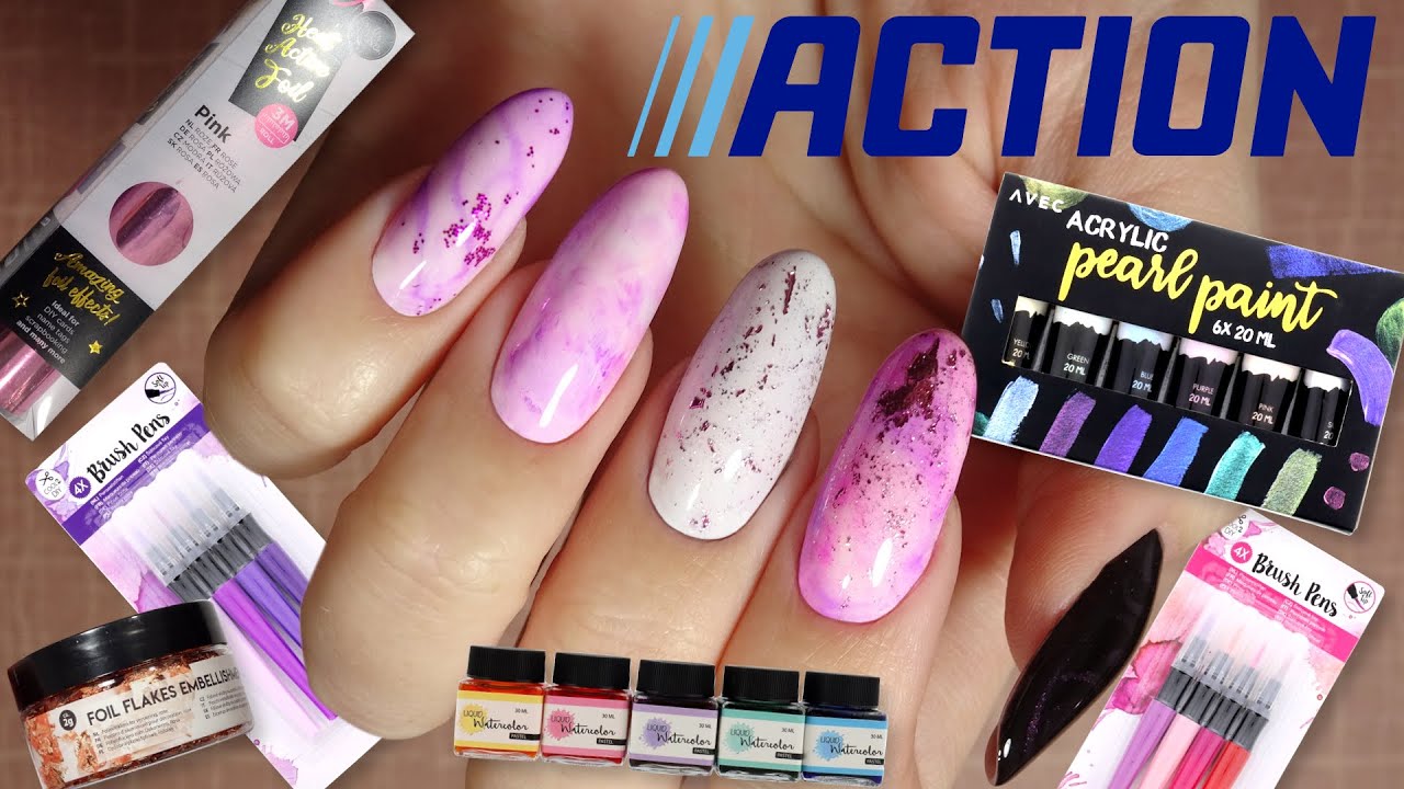 Je teste les produits de chez ACTION sur mes ONGLES⎟4 produits pour un Nail Art à petit prix 💅🏻