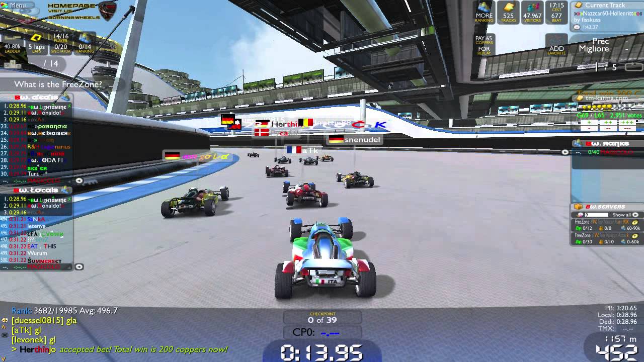 Trackmania Nations Forever multiplayer - Video test 1