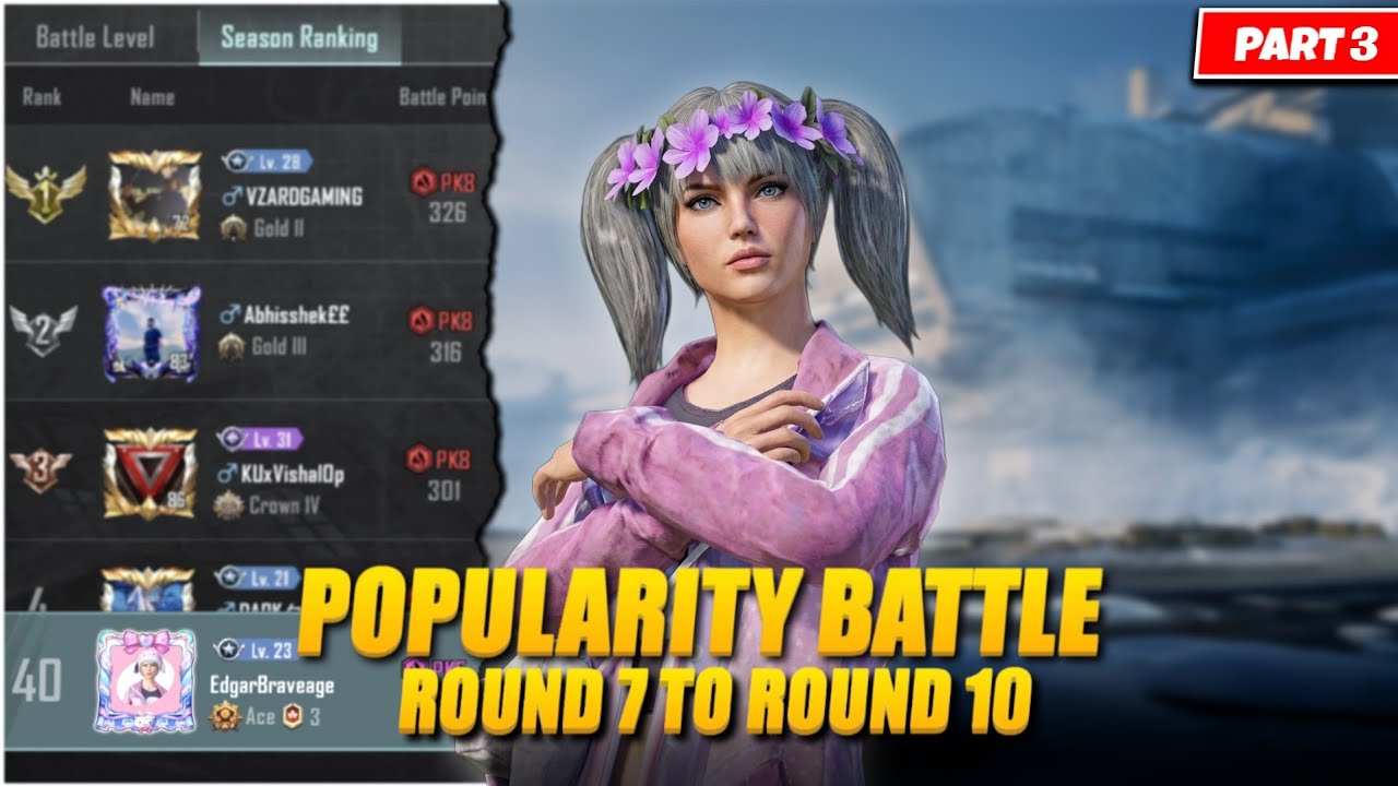 Popularity Battle Journey Round 7 to Round 10 ( Part - 3 ) | 3.5 Million Snipe