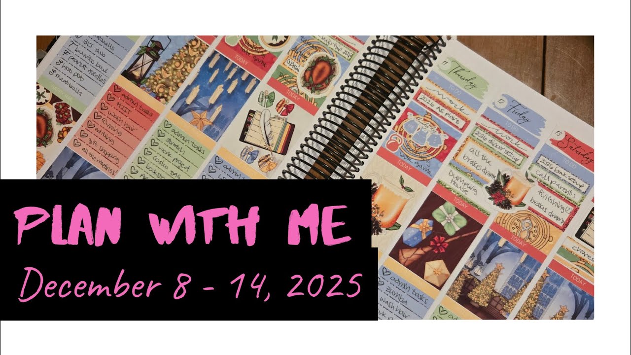 Plan With Me December 8 - 14, 2025 | B&R Paper Crafts Christmas at Hogwarts | Plan B Planner