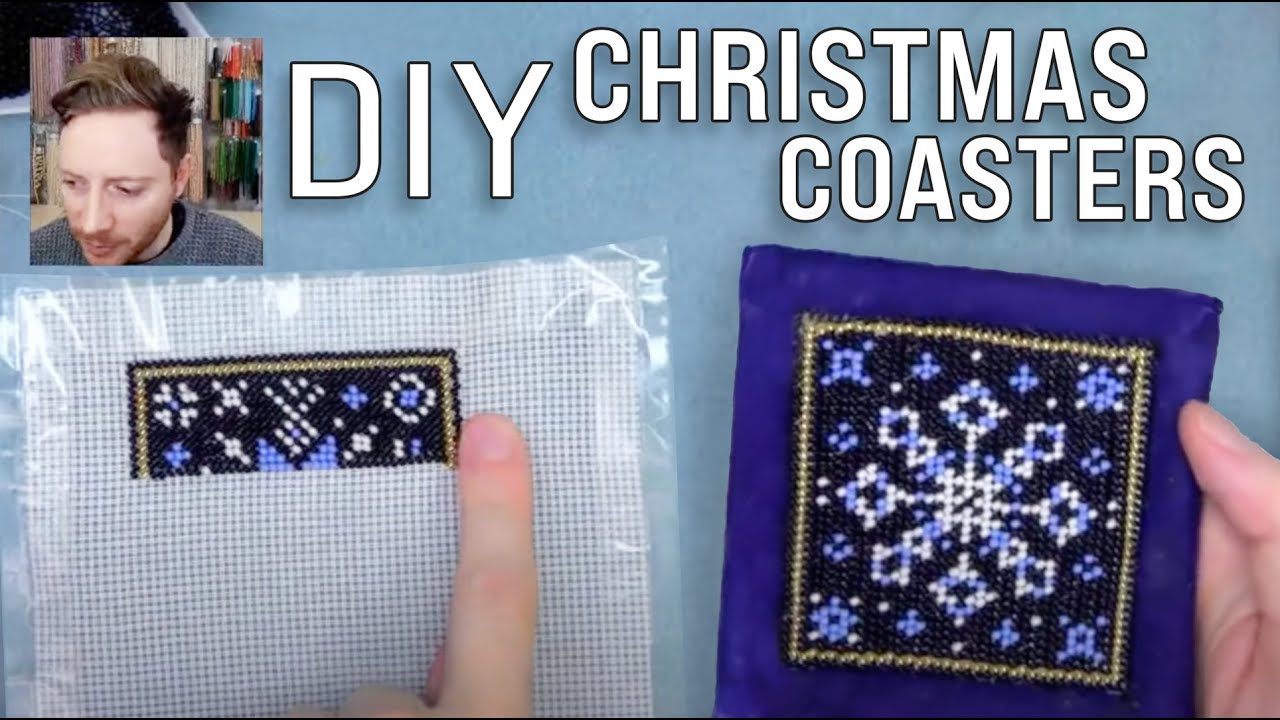 DIY Christmas Beaded Gift Tutorial: How to make beaded coasters decorations