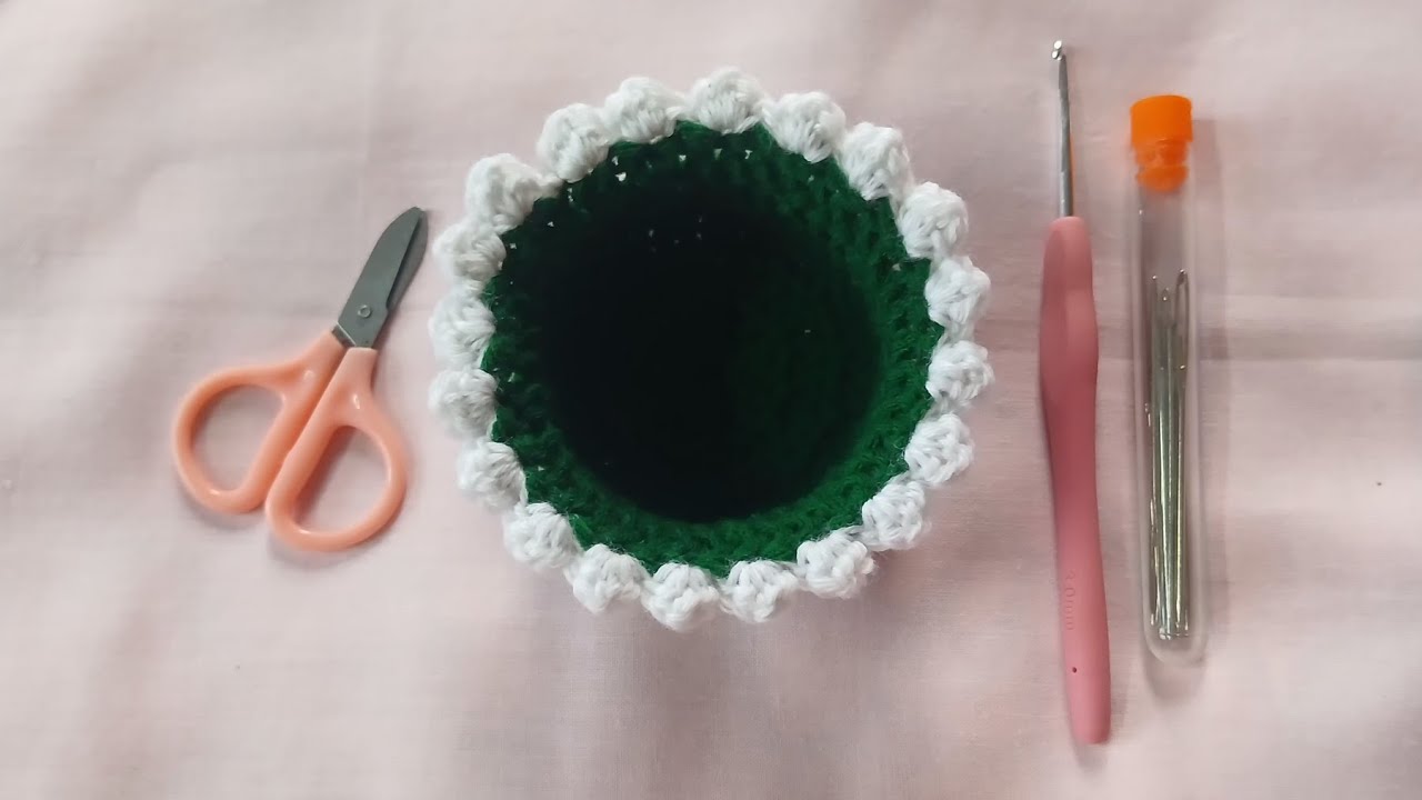 Super 👌 easy crochet mini basket,pot 😍💯
