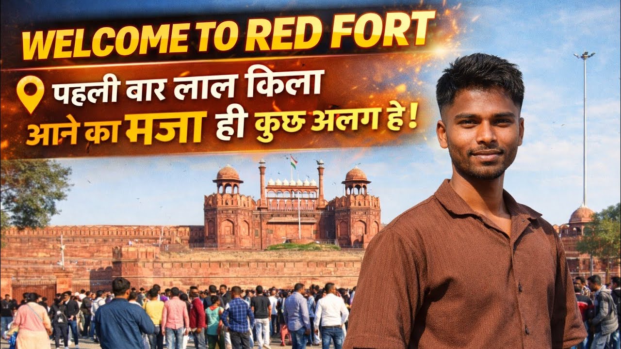 Welcome to red fort (पब्लिक में वीडियो बनाओ मेरे भाई ) #redfort #public #vlog #post 