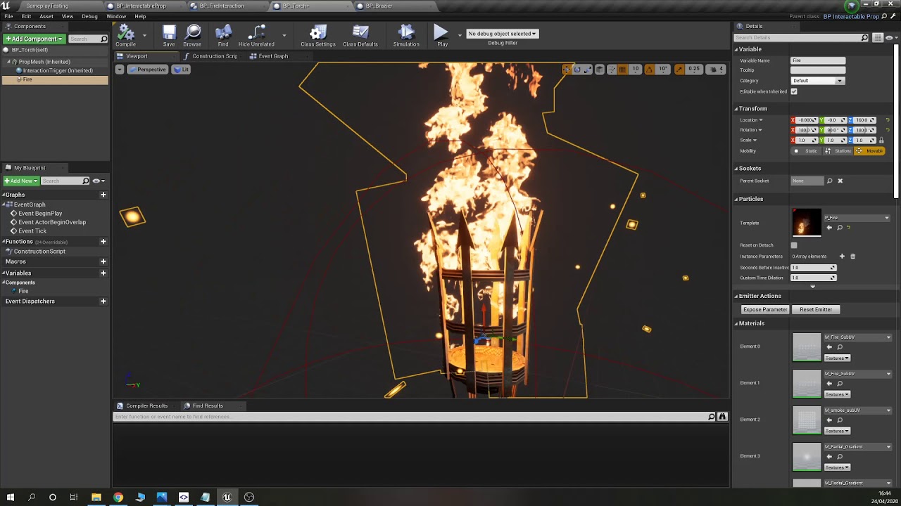 ChronoRPG 7thDev Video - Completing FireInteraction Component!