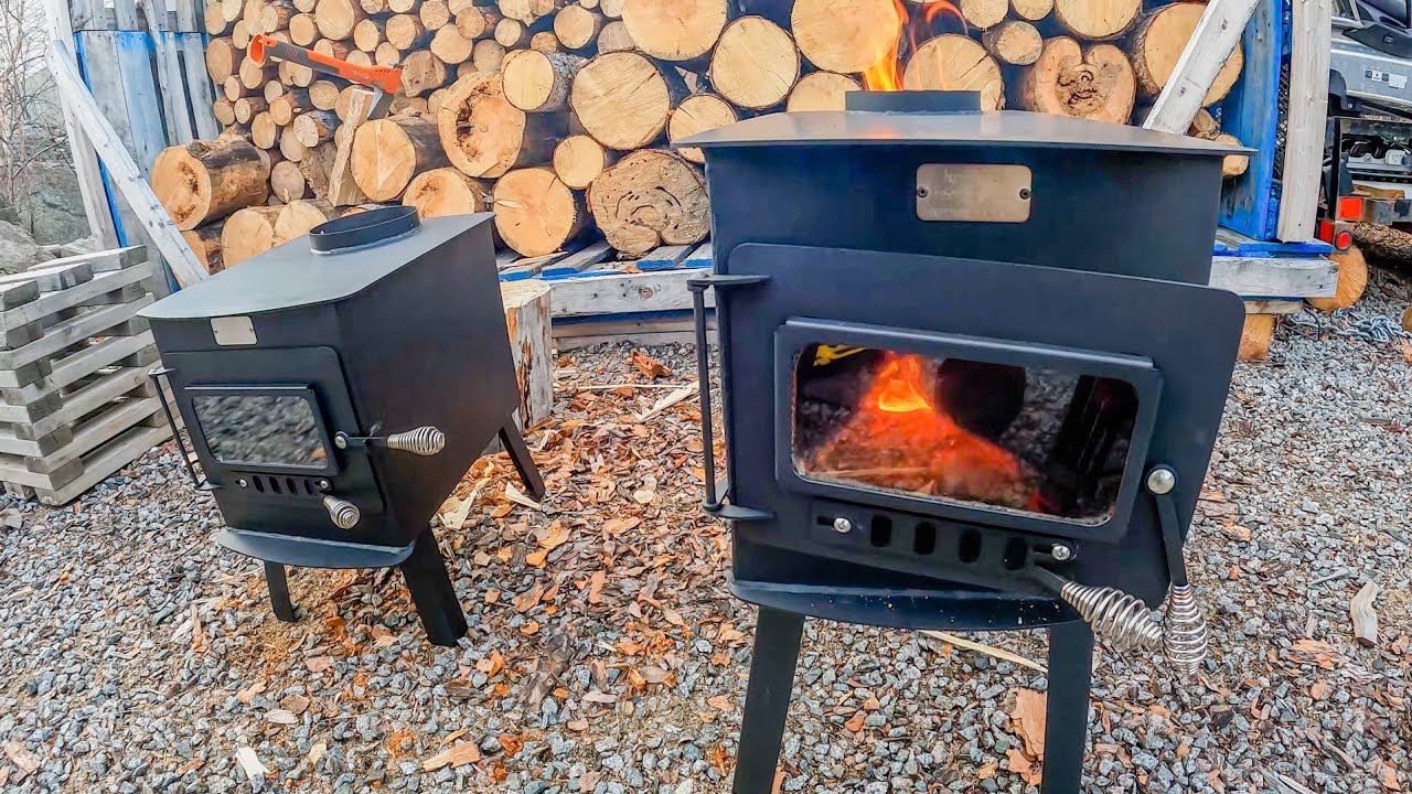 HOT TENT STOVES. FLAMING, SMOKING, CURING