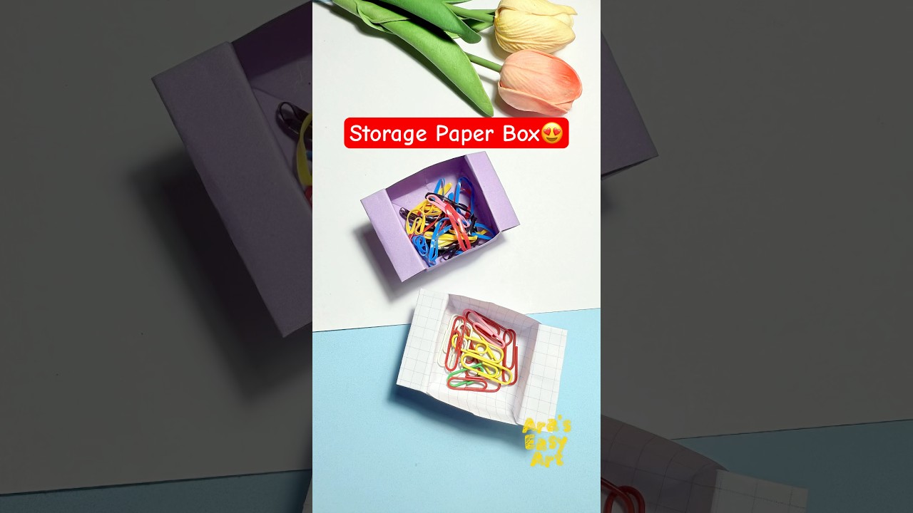 ⁠DIY Origami Storage Paper Box Making 😍👌 @ArasEasyArt #diy #viral #ytshorts #box
