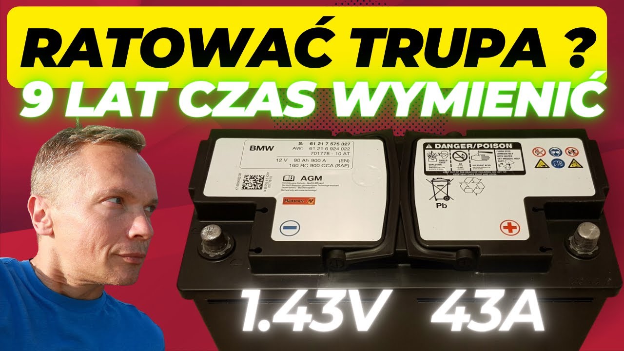 Sprzedawcy Tego nie robią. Ratowanie 9 letniego Akumulatora AGM 90Ah z BMW. S5E029