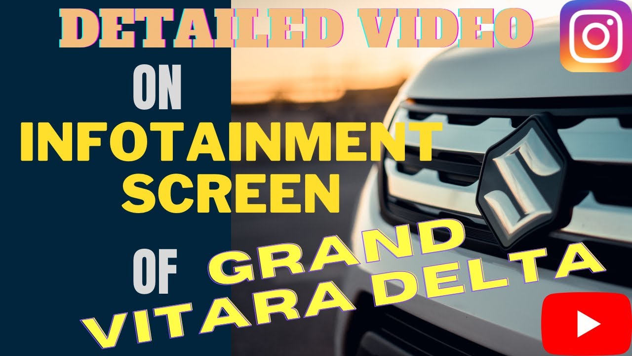 Infotainment Screen of Grand Vitara Delta || Explained all features available in 7