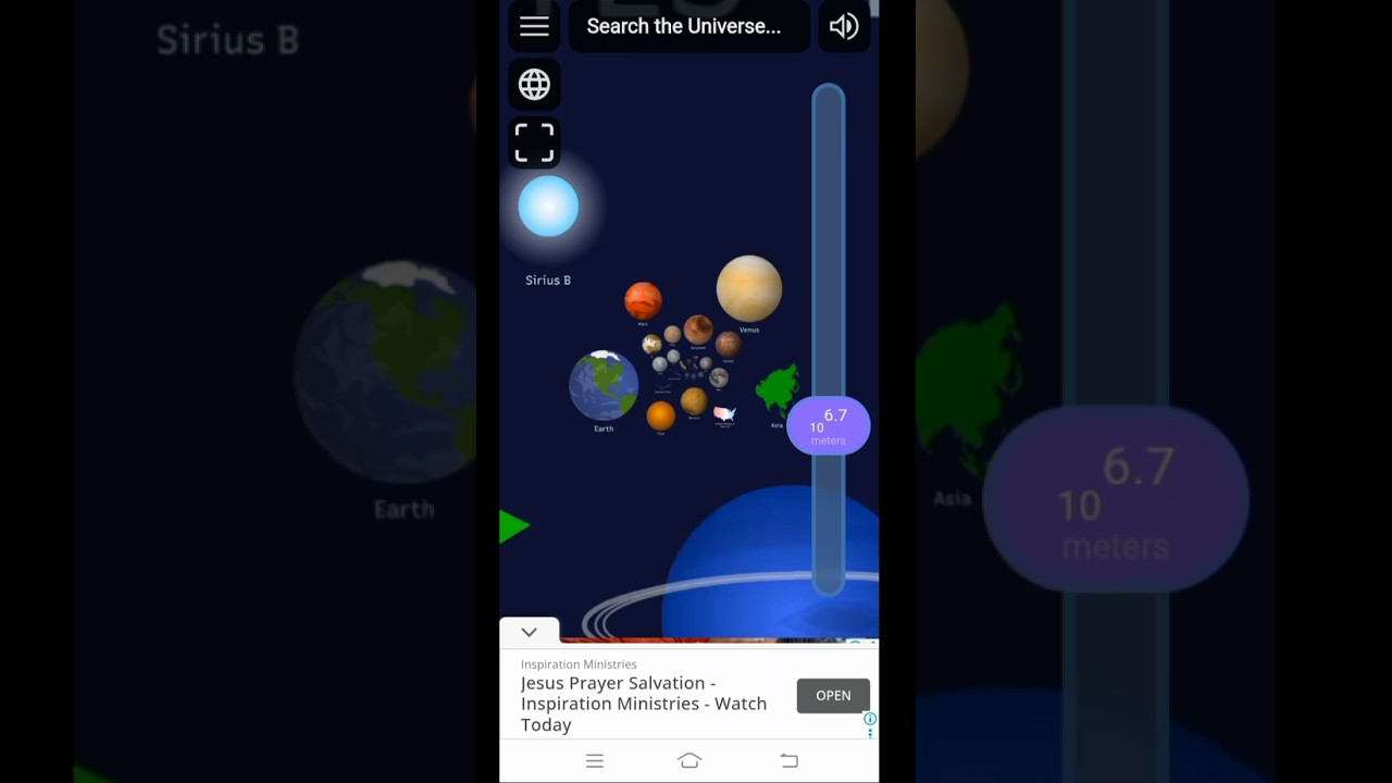 Scale of the universe 