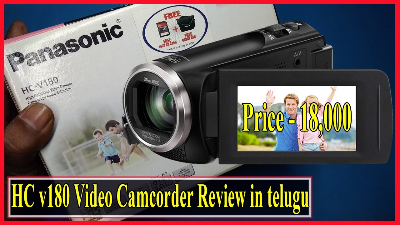 Panasonic HC v180 Video Camcorder Review in Telugu | panasonic hc-v180 review