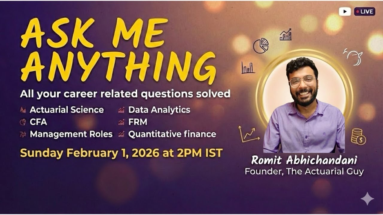 Ask Me Anything | The Actuarial Guy | Career Webinar | Actuarial Science | Careers in Finance