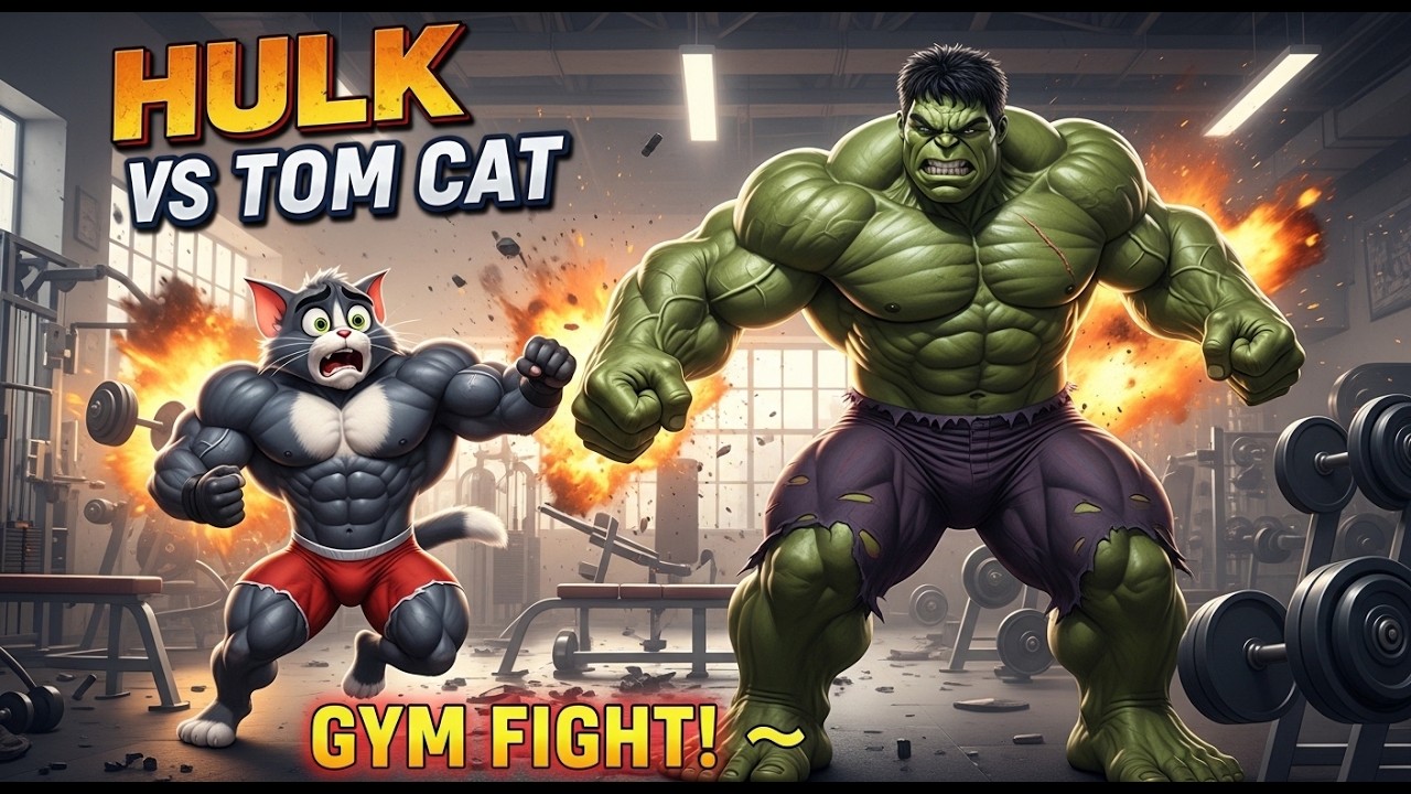 HULK vs TOM CAT – Epic Gym Fight 😱 | Full Action || Loosy Hulk