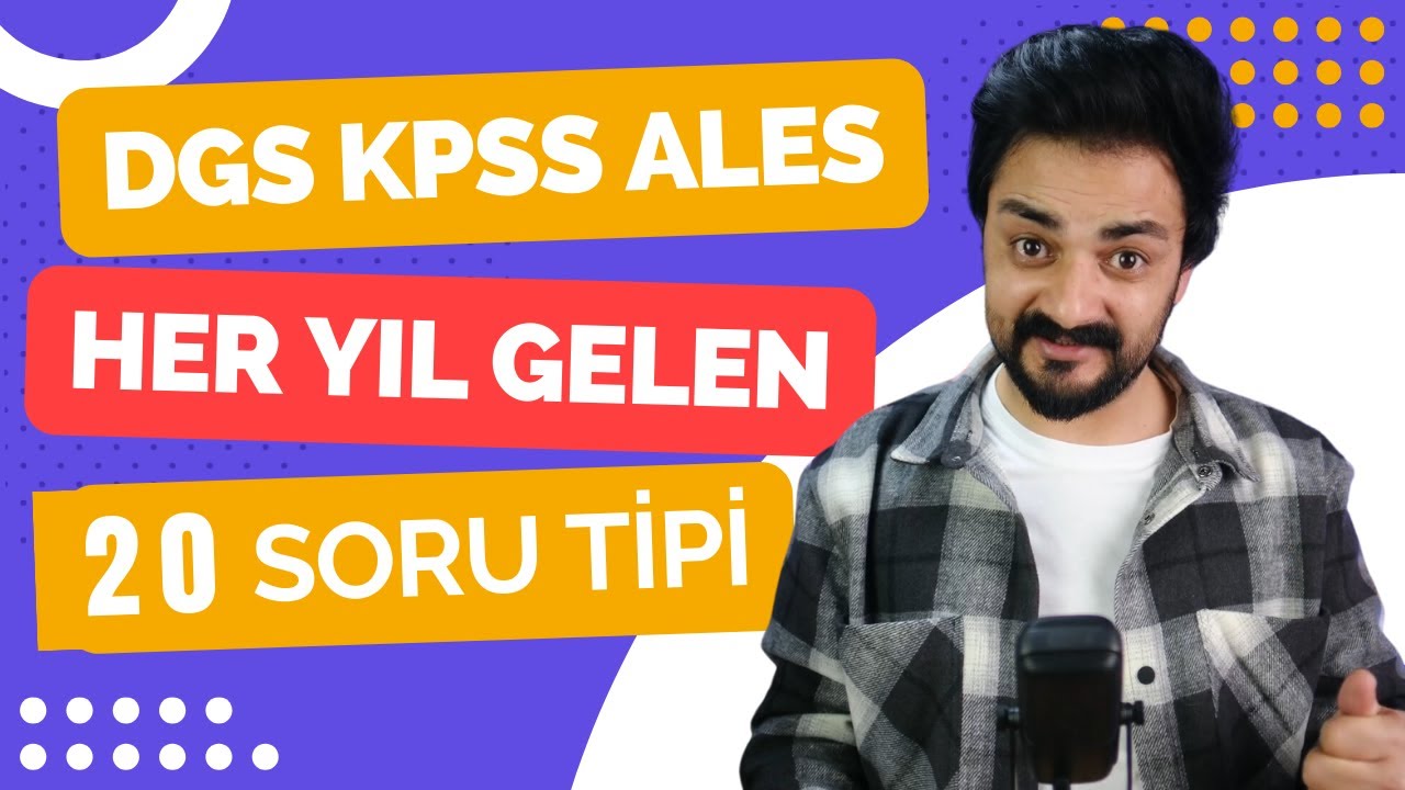 HER YIL BANKO GELEN 20 SORU TİPİ (DGS KPSS ALES 2024)
