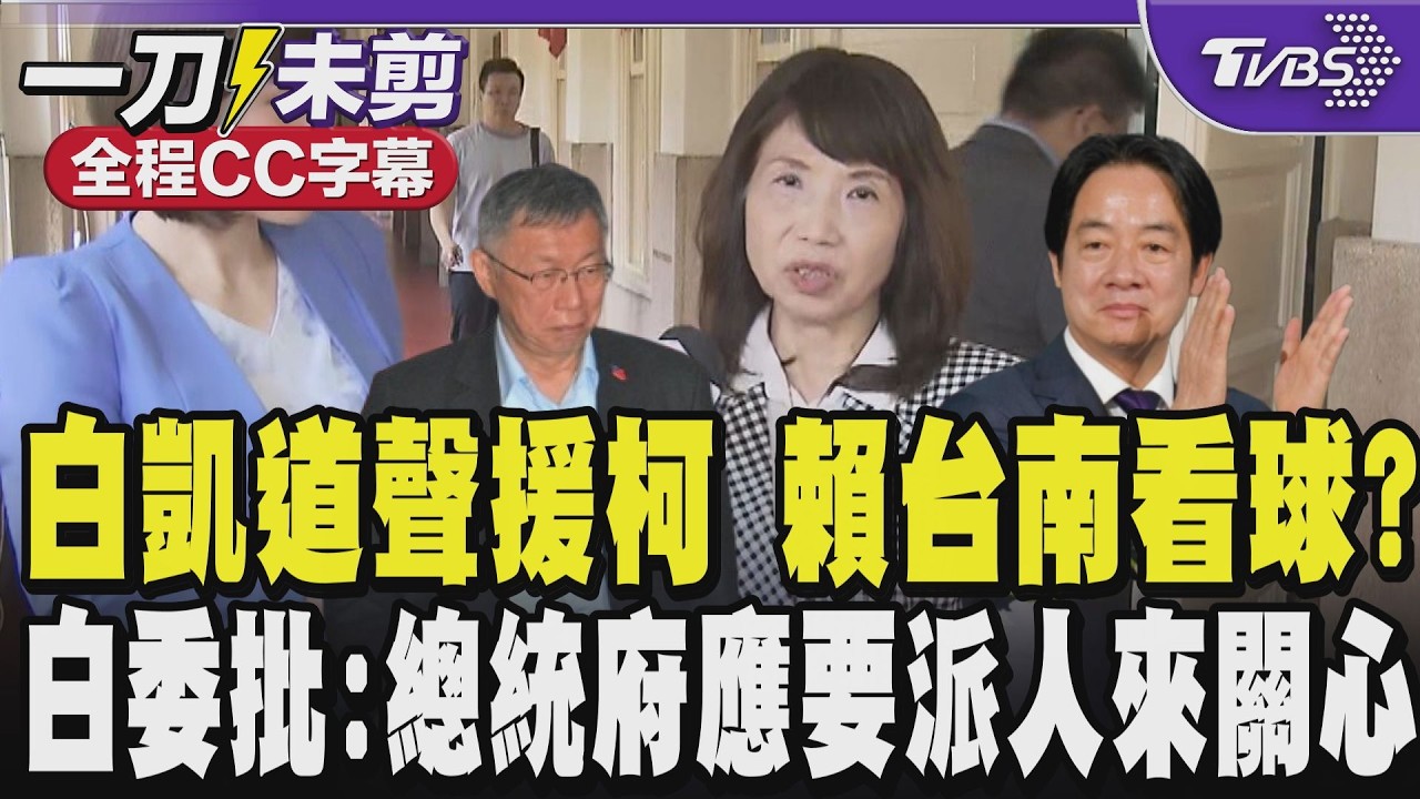 【全程CC字幕】民眾黨凱道聲援柯文哲 號稱8萬人滿溢現場 賴清德卻在台南看球? 陳昭姿批:至少總統府應該要派人來關心 賴清德應要正視這件事!｜TVBS新聞 @TVBSNEWS02