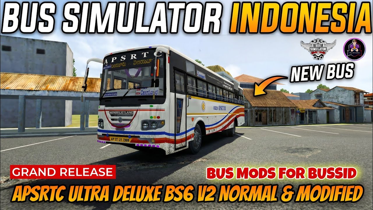 Grand release APSRTC ULTRA DELUXE BS6 V2 NORMAL & MODIFIED BUS MOD packs for BUSSID