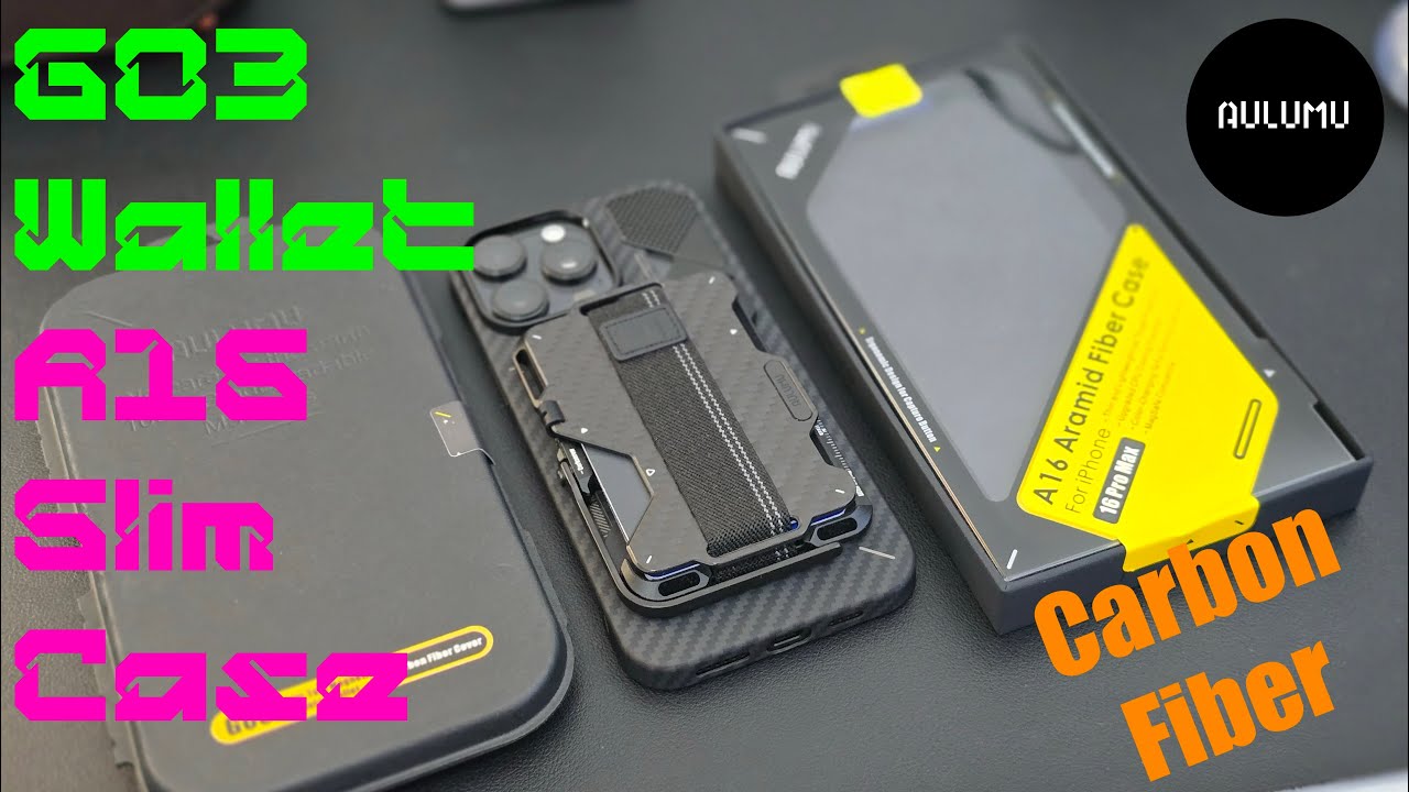 Aulumu A16 Carbon Fiber Case & G03 Magsafe Wallet for iPhone 16 Pro Max #alumu #iphone16promax