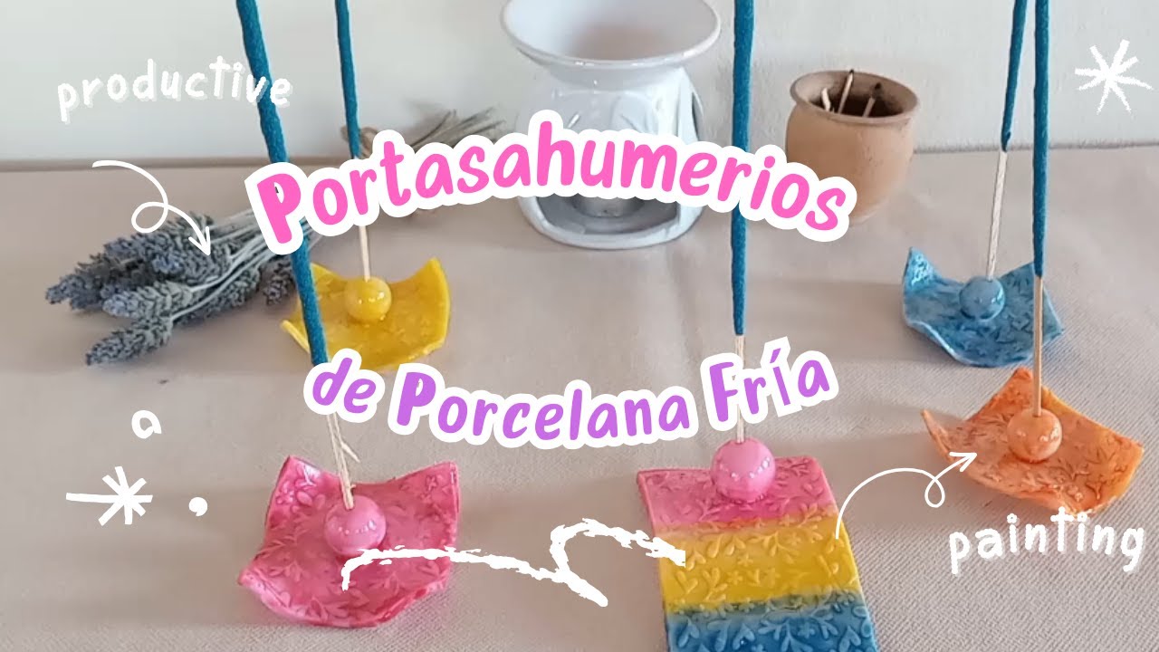 PORTA SAHUMERIOS DE PORCELANA FRÍA!!! 🎨💡🙌🧘‍♂️🧘‍♀️💟💫