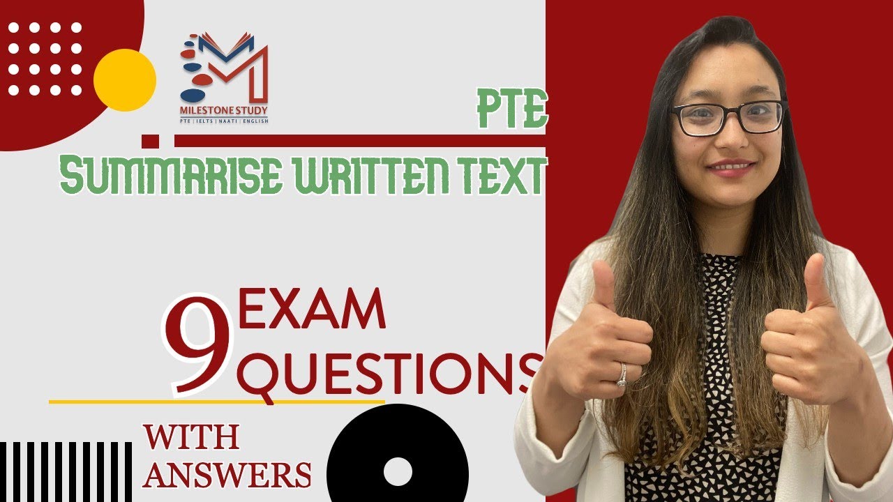 Latest PTE Summarise written text | Nov 2022 | Milestone PTE