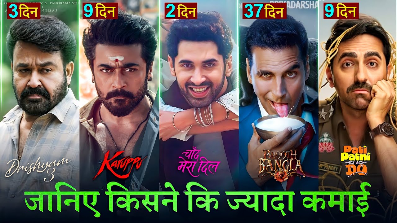 Chand Mera Dil Box Office Collection, Karuppu, Bhooth Bangla, Drishyam 3 Collection Worldwide,