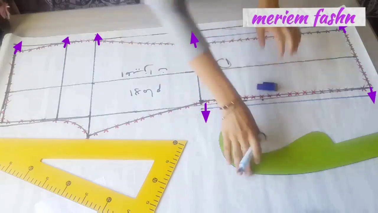 الباترون الاساسي✂ لسروال👖 بطريقة سهلة ومبسطة