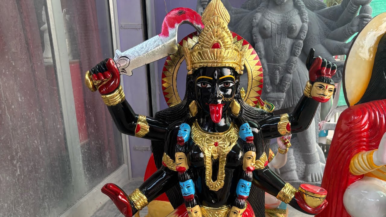 काली माँ मार्बल मूर्ति | kali mata black marble murti…9521466874