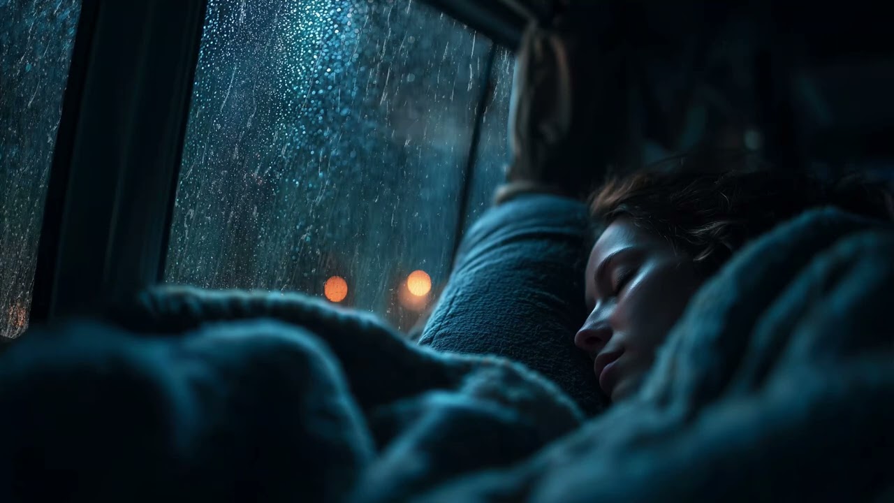 FALL ASLEEP to Rain Sounds Inside a Car at Night 😴