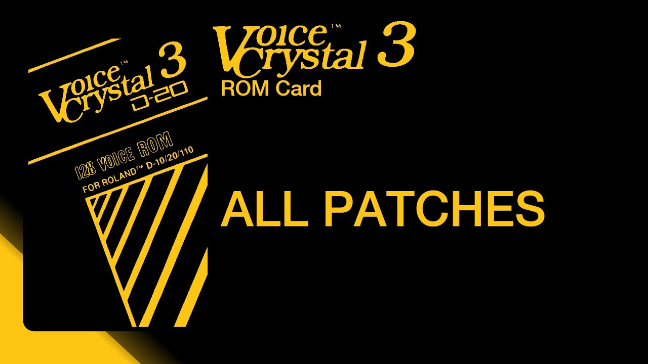 Roland D-20 | Voice Crystal 3 ROM Card All Patches