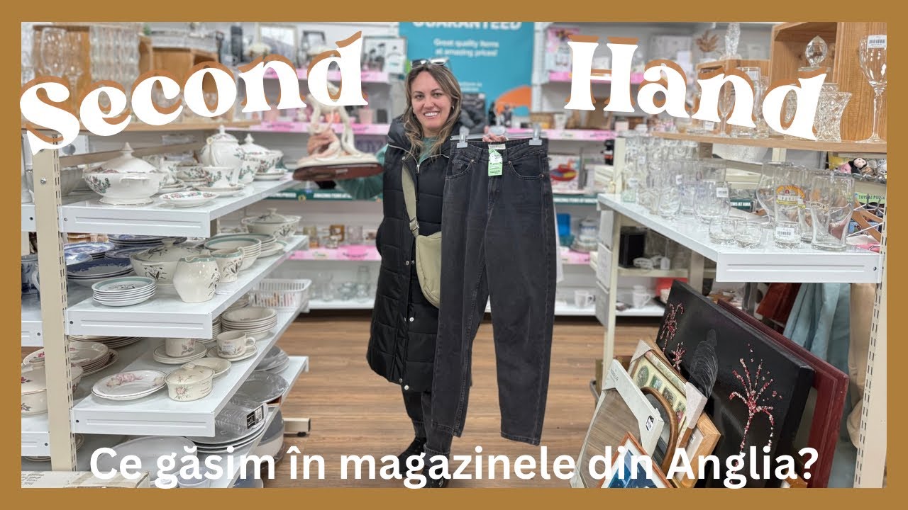 Ce“aruncă”Englezii 😱Magazine de vechituri în Anglia|Haul SH|Vintage+Try on|Episodul 3 -Primăvara🌸