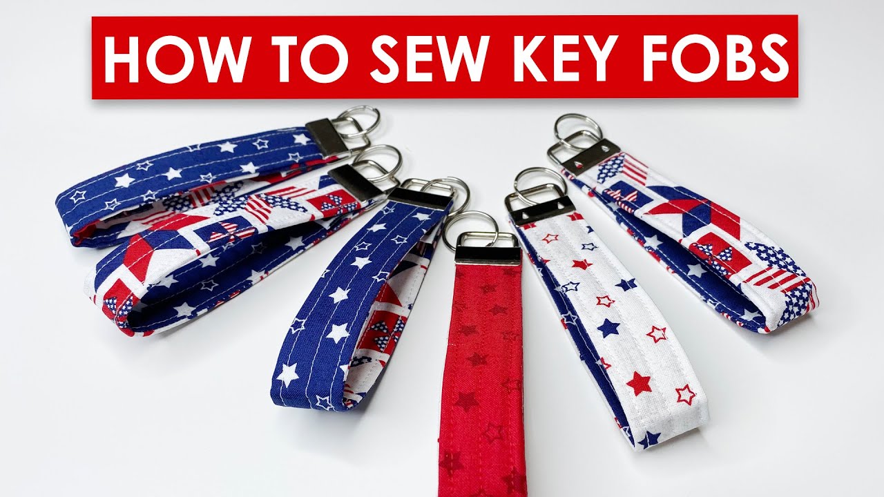 🧵 🗝️ DIY Fabric Key Fob  | Sewing Tutorial for Beginners | Things to Sew and Sell