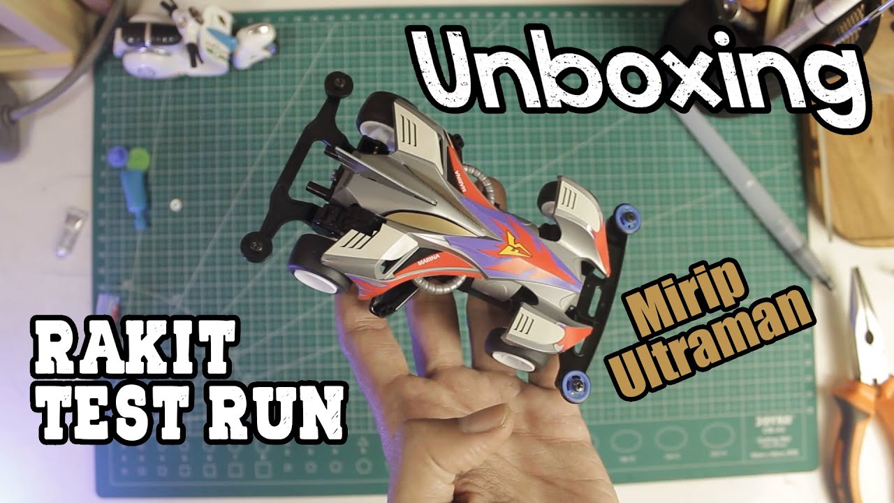 TAMIYA MINI 4WD FIRE STINGER - SUPER TZ CHASSIS UNBOXING BUILD AND TEST RUN