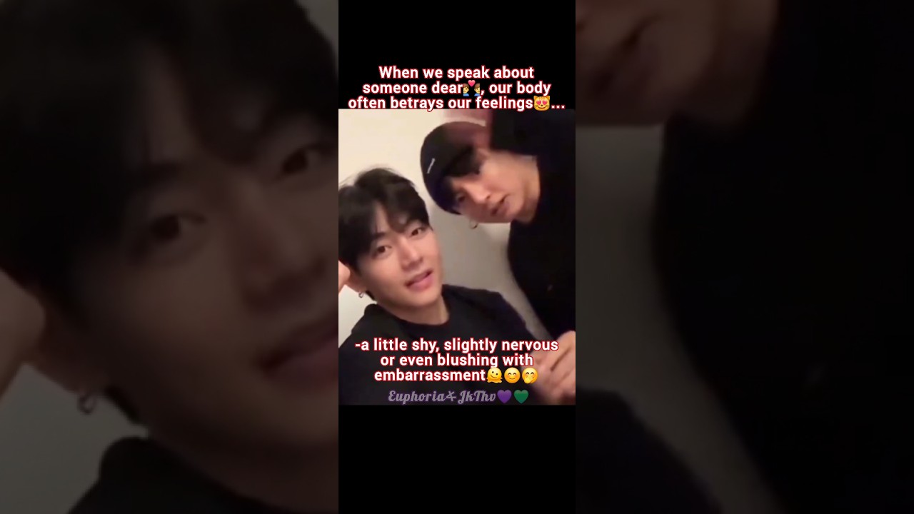 Taehyung's body language while speaking of his Jungkookie🫠🤭#taekook #vkookcute