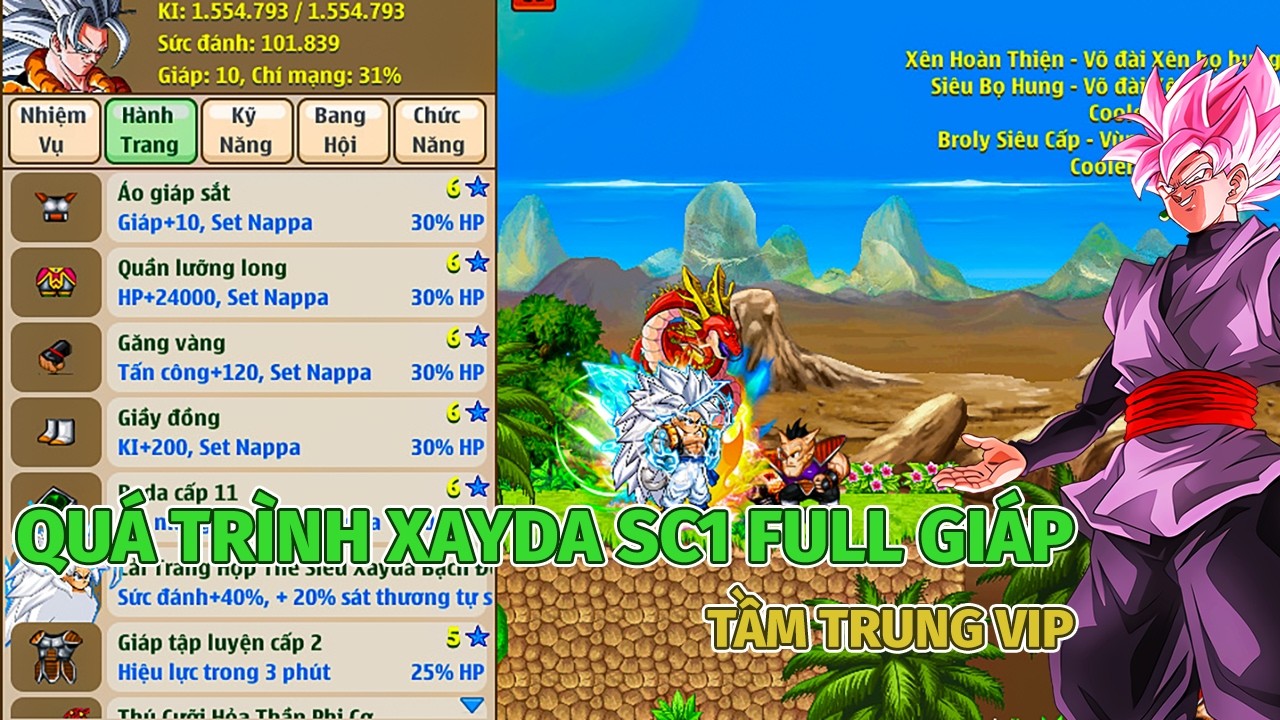 [ HỒI SINH NGỌC RỒNG ] HÀNH TRÌNH XAYDA SC1#hsnr #nro #hoisinhngocrong