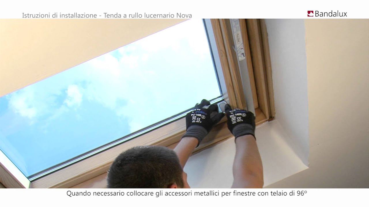 Bandalux | Istruzioni di installazione Tenda a rullo per lucernario Nova