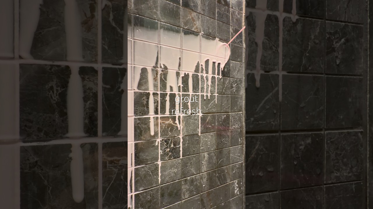 Grout glow-up 🫧 #groutcleaning #asmrcleaning #satisfyingcleaning #deepcleaning #shorts