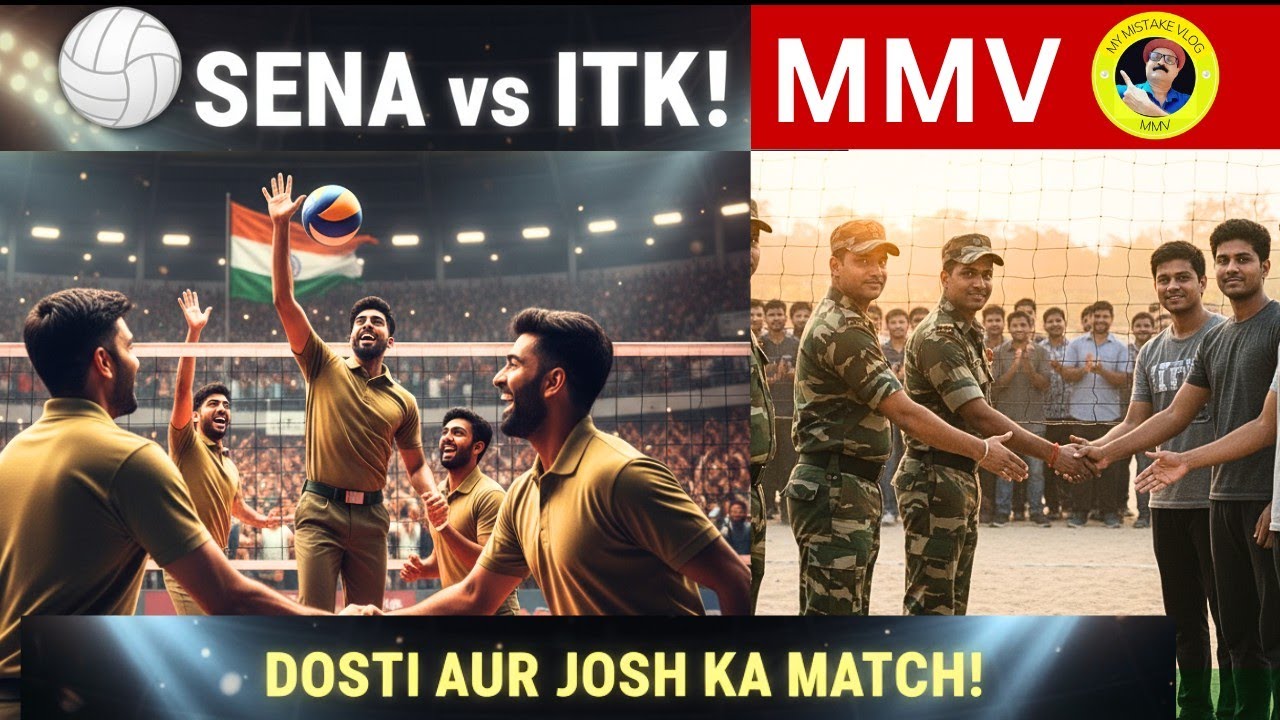 Sena Ke Jawan 🪖 vs IIT Kanpur Students 🎓 | Dosti Bhara Volleyball Match ❤️