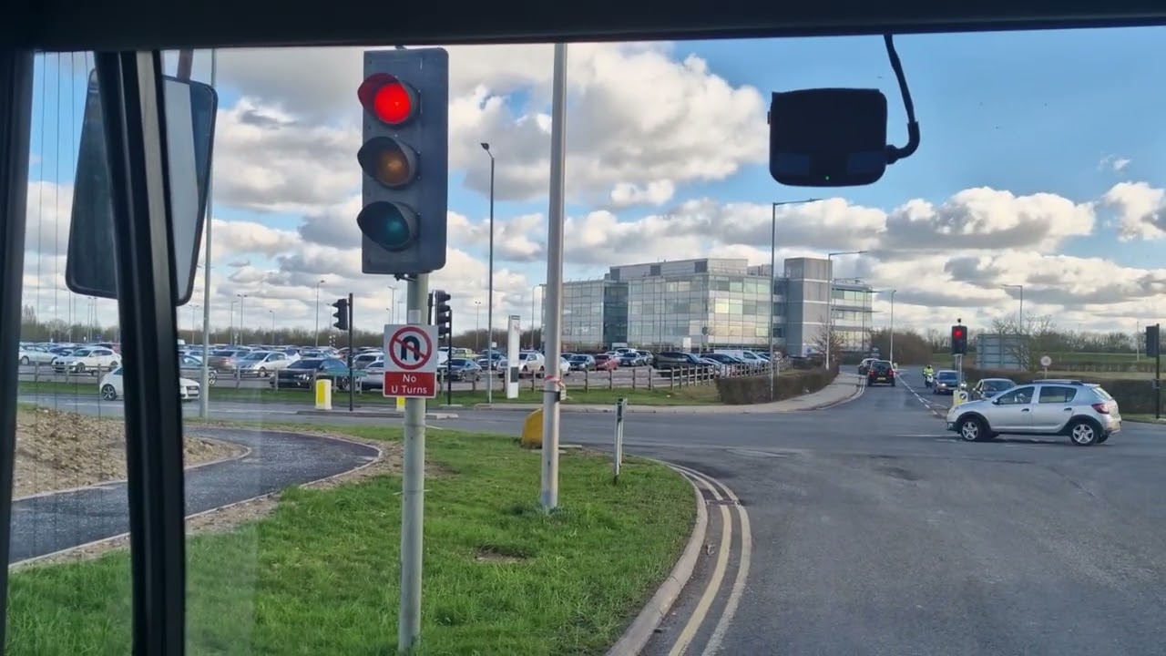 POV Bus Journey. Stansted Airport Long Stay car park to Terminal.