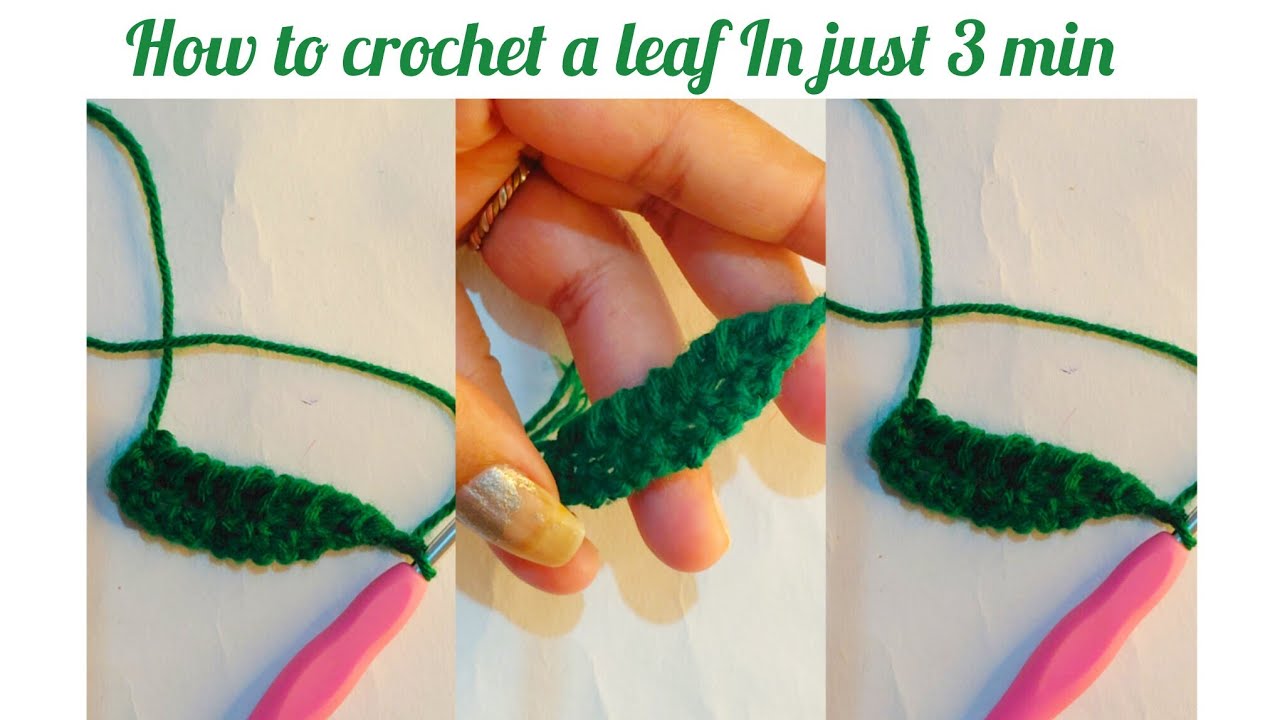 How to crochet a leaf In just 3 min | absolute beginners | easy and quick way 