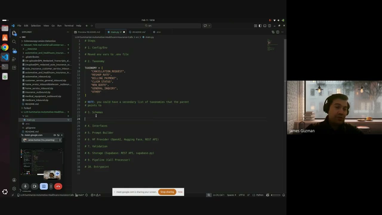 Summarize Automotive & Healthcare Insurance Calls - Supabase - OpenAI - HuggingFace | LLM Dev Demo