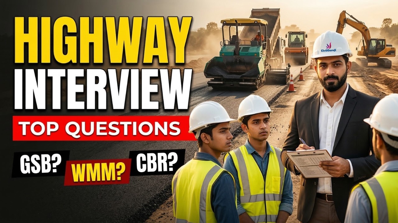 Highway Construction Interview Questions for Civil Engineer | Highway Engineer Interview Preparation