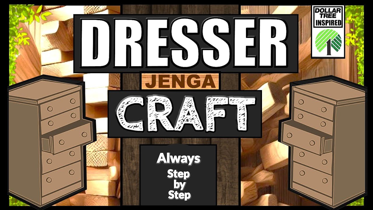 🟢UNIQUE TUMBLING TOWER BLOCKS DRESSER🟢CHANGEABLE EVERYDAY & SEASONAL CRAFTS🟢AFFORDABLE IDEAS🟢 #DIY