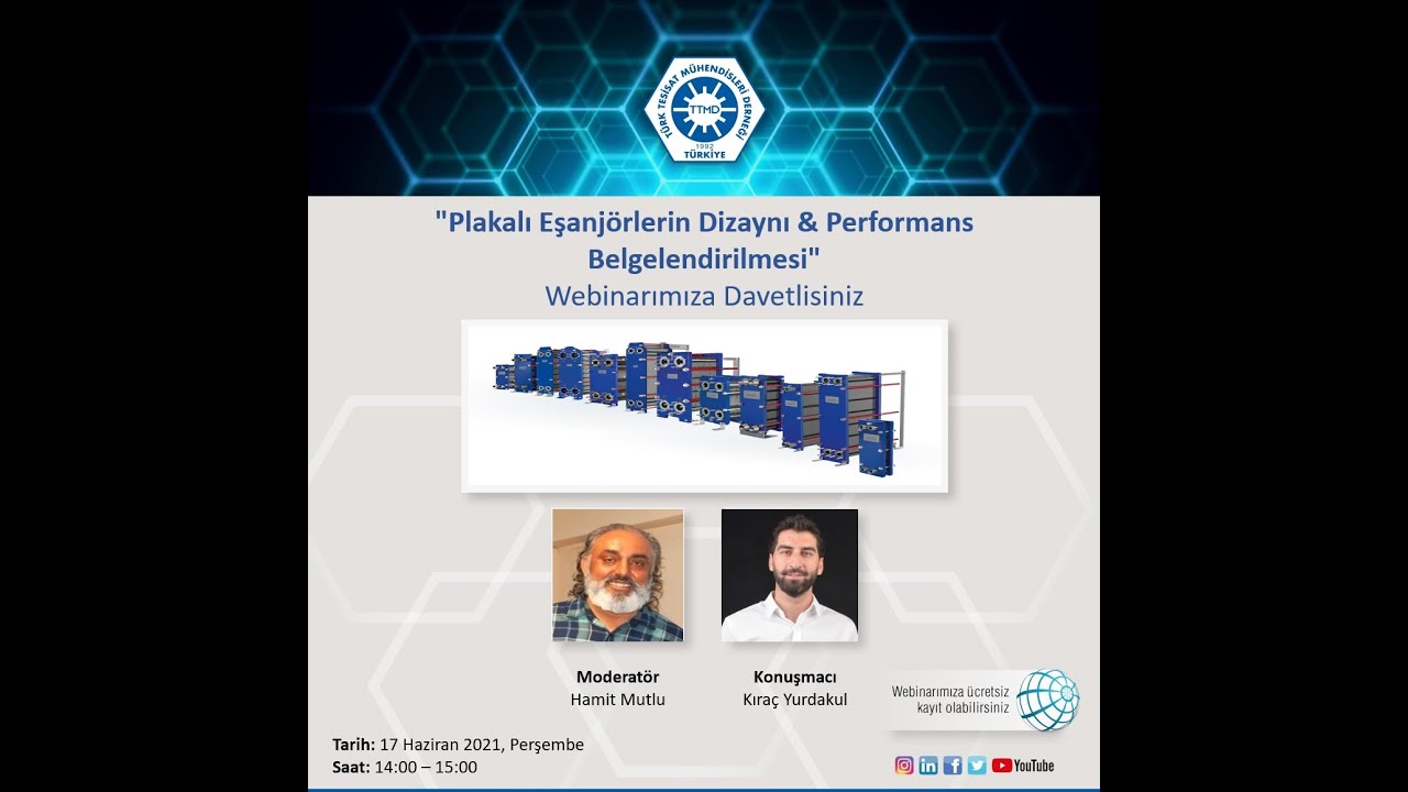 TTMD Webinar - Plakalı Eşanjörlerin Dizaynı  & Performans Belgelendirilmesi