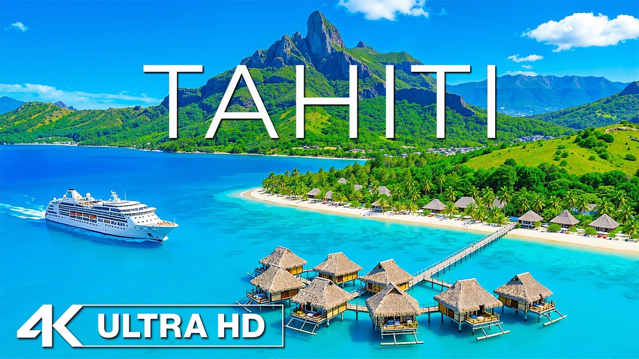 Таити 4K 🌴 Глубокое путешествие | Тропический рай, бирюзовая лагуна и островной отдых