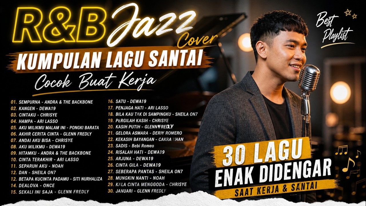 R&B Jazz Cover Indonesia 🎷 Lagu Santai Buat Kerja & Belajar | Relaxing Playlist 2026