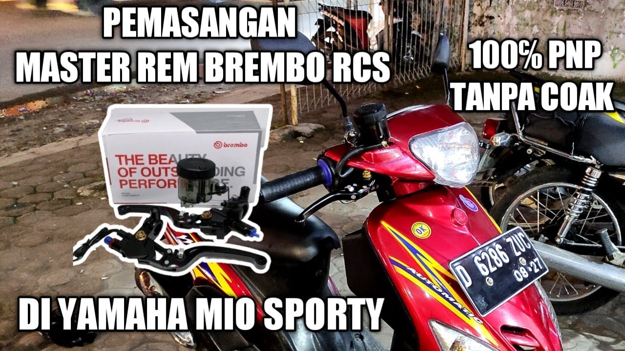 PEMASANGAN MASTER REM BREMBO RCS || DI YAMAHA MIO SPORTY || 100℅ PNP #masterrem #miosporty