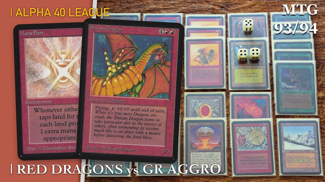 Red Dragons vs GR Aggro, Alpha40League | Old School Magic the Gathering (MTG) | 435